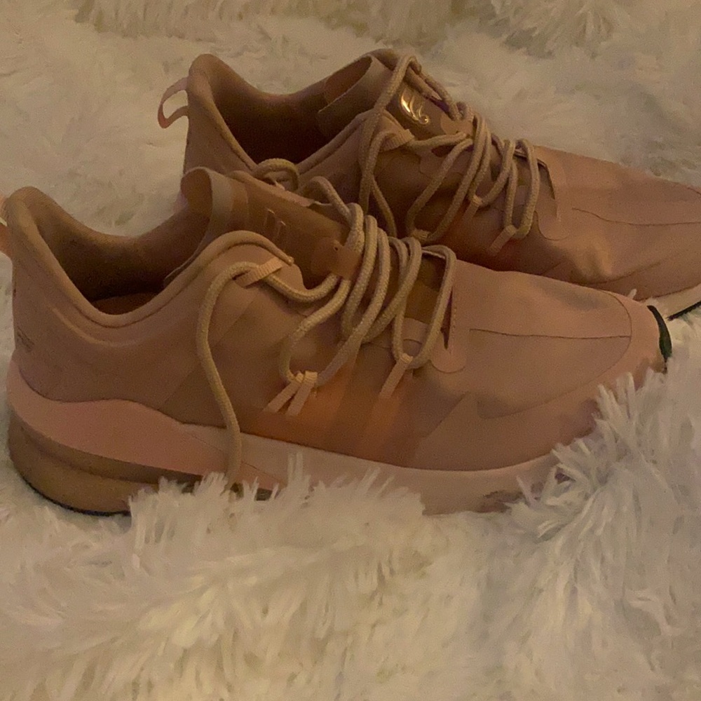 Rose gold fabletics tennis shoes